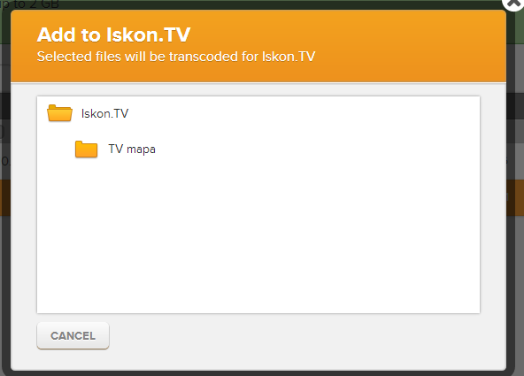 Iskon.TV - Folder selection example